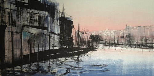 'Immortal Reflections in Rose Pink No1'
unique monotype etching 50 x 100 cm
£1,200